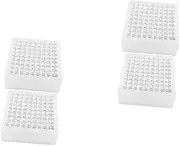 SOLUSTRE 2sets Lab Freezer Box Lid with 100 Slots Micro Small Tube Rack Plastic Tube Holder Storage Container 2pcs*2