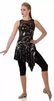 Little Bit Stronger Child Large Dance Costume Capri Unitard Contemporary