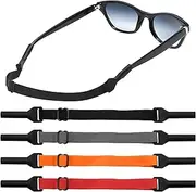 [Thgtao] Glasses Strap Adjustable Glasses Strap Glasses Strap Sport Pack of 4 Sunglasses Holder Straps Extremely Reliable Sports Glasses Strap Elastic Glasses Strap Glasses Strap Women (4 Colours),