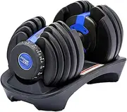Powertrain 24kg Adjustable Dumbbell Weight Gym Set for Home Fitness 15 -IN-1 Settings - Blue