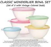 Tupperware CLASSIC WONDERLIER BOWL SET of 5 ~ All Purpose Bowls ~ BRAND NEW!