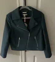 Ted Baker Nisah Cotton Biker Jacket Size 10