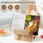Cookbook Stand Wooden Recipe Book Holder Adjustable Cookbook Display Stand lecDV