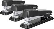 Amazon Basics Stapler, Full-strip Desktop Stapler, Metal Office Stapler, 20 Sheet Capacity, 3-Pack