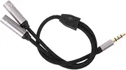 Yardwe Headphone Splitter Cable Audio Jack Adapter for Microphone and Earphones Splitter Cord for Phone and Computer Lightweight and Portable Design Seamless Music