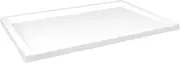 'vidaXL White Rectangular ABS Shower Base Tray, Low-Threshold, Fiberglass Reinforced - 80x120 cm