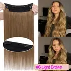 100% Real Wire Remy Human Hair Extensions Clip in Hidden Headband Weft One Piece