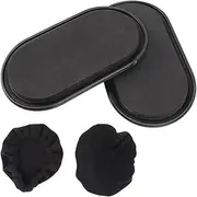 Workout Gliding Sliders, Lightweight Harm Large Surface Convex Design Body Coordination Smooth Usage Feet Exercise Gliding Disc for Men for Carpet (Black)