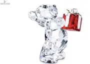 NIB Swarovski Kris Bear A Gift For You With Red Present Crystal Figurine #905788