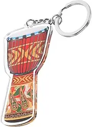 [VALICLUD] Music Keychain Djembe Drum Decorative Pendant Keyring for Bags Unique Purse Charm African Drum Keychain Women