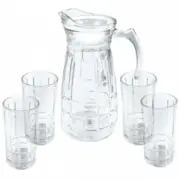 Gibson Home Jewelite Glass Pitcher And Tumbler Set