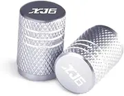 Tire Valve Stem Caps Valve Cap for YA&MAHA XJ6 XJ 6 Motorcycle Wheel Tire Valve Stem Caps(Silver)