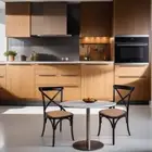 Rivera Cross Back Dining Chair With Rattan Seat (Set of 2) - Black
