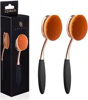 Yoseng Oval Foundation Brush Second Largest Toothbrush makeup brushes Fast Flawless Application Liquid Cream Powder Foundation(2pack)