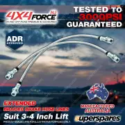 2 Front Braided Extended L+R Brake Hoses for Toyota Hilux LN106 LN46 LN 60 61 65