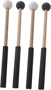 MINAOLULUS 2Pairs Xylophone Mallets Durable Percussion Drum Sticks for Tongue Drum Marimba Smooth Surface Comfortable Hold for Musicians Beginners
