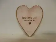 Demdaco "You and Me, Meant To Be" Pink 4 x 3.5 Ceramic Trinket Dish Stoneware