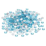 SS34/288Pcs Glass Diamante Rhinestone, Man Made Gems, Blue