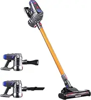 Devanti Cordless Vacuum Cleaner, Stick Vacuum Handheld Hand Held Handstick Strong Suction Bagless Car 2-Speed LED Headlight (Gold) Compact Dustbuster Sweeper Dust Buster Portable for Home Car Stairs
