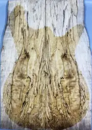 Figure Les Paul Guitar Top Spalted Maple Wood Bookmatch Set Luthier Supply