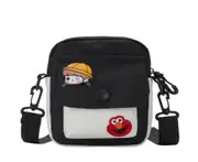 B08 Sesame Street Messenger Bag Canvas Cartoon Shoulder Small Bag Women