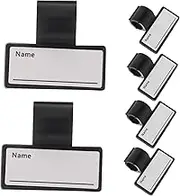 KICHOUSE 6Pcs Double Side Name Tags for Identification Labels Hand Held Id Clips for Nurses and Medical Professionals