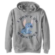 Stitch Experiment 626 I Don't Do Mornings Pull Over Hoodie