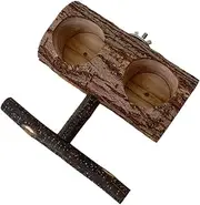 Bird Cage Feeder Adjustable Bird Stand Multipurpose Bird Barch Natural Wood Perch Parrot Play Still