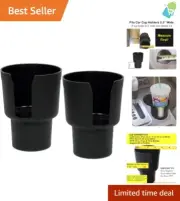 Expandable Car Cup Holder Adapter - Fits Mugs & 3.25" Beverages Effortlessly