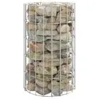 Circular Gabion Pole Garden Gabion Basket Cage Fence Galvanised Steel vidaXL