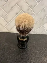 Vintage Plisson High Mountain White Badger Shaving Brush Size 8