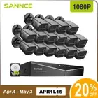 SANNCE 1080P 16CH DVR Camera Security System Home CCTV Surveillance Night Vision