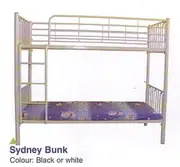 Single Over Single Sydney Metal Bunk Bed - White