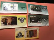 JUMANII 5 PC MINT SEALED (SPECIMEN ) phonecard set 1995