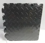 New, 12 pack of 12”x12” Black Puzzle Interlocking Exercise Tiles / Mat