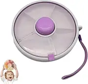 Kids Original Snack Spinner Bundle,Reusable Portable Snack Container,Toddler Spinner Snack Organizer Storage Box,Divided Snack Serving Tray for Travel Picnic,No Spill Compartment Food Container(Purple