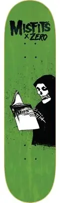Zero Skateboards Misfits Ghost Stories Assorted Stains Skate Deck 8.25" x 31.9"