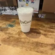Rum Chata White 12oz Travel Cup With Lid (No Straw) Never Used New 6.5” Tall Nic