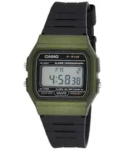Casio Classic Daily Alarm Chronograph Backlight Calendar F-91WM-3A Mens Watch