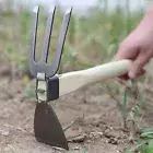 Gardening Hoe with Wooden Handle Tools Steel Garden Hand Weeding