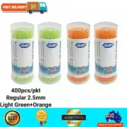 Disposable Micro Brush/Applicators Regular 2.5mm(Light Green+Orange) #400pcs/pkt