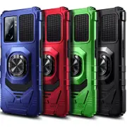 For OnePlus Nord N300 5G Case Ring Holder Stand Phone Cover with Tempered Glass