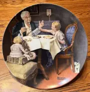 1984 Knowles Norman Rockwell "The Gourmet" #9 Heritage Collection W/COA NIB.