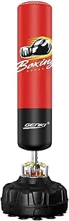 Genki 185cm Hydraulic Free Standing Punching Boxing Bag Home Gym Fitness Boxing Training Kicking Stand Black Redâ€¦