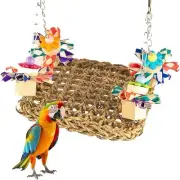 Seagrass Mat for Birds, Bird Toys Seagrass Mat Foraging Activity Play Grass Mat