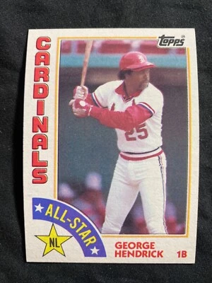 1984 TOPPS #386 GEORGE HENDRICK NM-MT BASEBALL CARD
