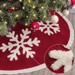 聖誕節新品裝飾針織雪花樹裙聖誕樹裙聖誕節樹裙裝飾品 聖誕節地毯  聖誕樹裝飾地毯  聖誕樹樹裙裝飾