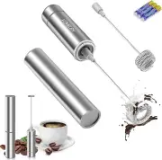 Milk Frother Handheld Battery Operated Travel Coffee Frother Milk Foamer Drink