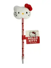 Hello Kitty & Friends Pom Pom Pen Ball Red Girls School Stationary Licensed Kids