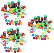 Generic 600 Pcs Bingo Accessories Learning Toys Plastic Game Coins Plastic Game Chips Learning Counting Game Chips Calculation Toy Poker Chips Reward Chips Currency Toys Bingo Chips